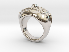 '50s Car Ring (22.2mm) in Rhodium Plated Brass