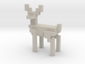 8bit reindeer with sharp corners in Natural Sandstone