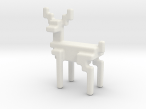 8bit reindeer with rounded corners in White Natural Versatile Plastic