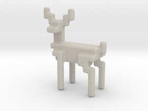 8bit reindeer with rounded corners in Natural Sandstone