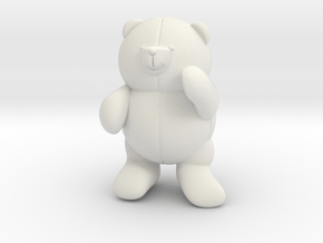 Bear in White Natural Versatile Plastic