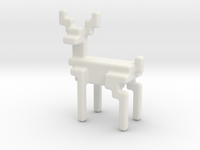 Big 8bit reindeer with rounded corners in White Natural Versatile Plastic