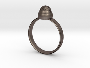 Planetarium ring(USA 6,Japan 11, Britain L) in Polished Bronzed Silver Steel