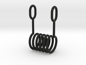 Coil Pendant for Vapers - 10mm in Black Natural Versatile Plastic