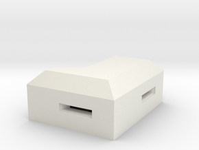 MG Pillbox 1 in White Natural Versatile Plastic