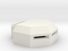 MG Pillbox 3 in White Natural Versatile Plastic