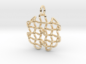Woven pendant in 14K Yellow Gold