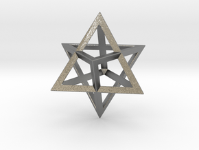 Double Tetrahedron, Merkabah in Natural Silver