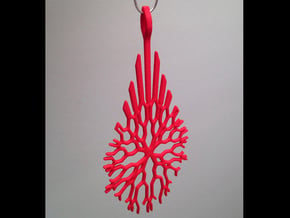 Victoria Necklace M in Red Processed Versatile Plastic