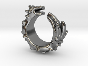 Dragon Ring  in Polished Silver