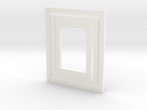 3-piece Modern Frame Collection 1:12 scale in White Processed Versatile Plastic