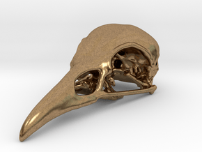 Bird Skull Pendant/Bead in Natural Brass