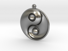 Yin Yang - 6.1 - Earring - Left in Natural Silver