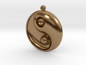 Yin Yang - 6.1 - Earring - Right in Natural Brass