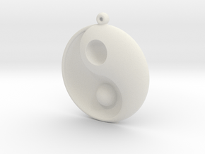 Yin Yang - 6.1 - Earring - Right in White Natural Versatile Plastic