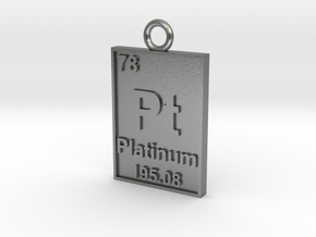 Platinum Periodic Table Pendant in Natural Silver