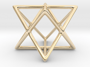 Star Tetrahedron Pendant in 14K Yellow Gold