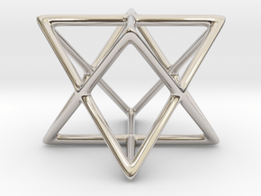 Star Tetrahedron Pendant in Platinum