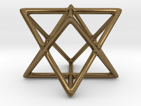 Star Tetrahedron Pendant in Natural Bronze