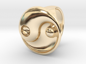 Yin Yang - 6.1 - Ring For Her - 16.5 Mm in 14K Yellow Gold