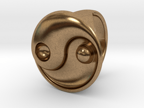 Yin Yang - 6.1 - Ring For Her - 16.5 Mm in Natural Brass