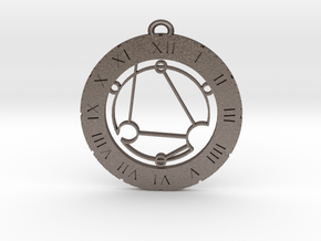 Isaiah - Pendant in Polished Bronzed Silver Steel