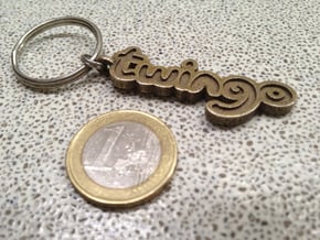 Twingo Keychain in Polished Bronzed Silver Steel