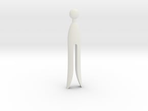 Old Clothespin in White Natural Versatile Plastic