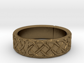 Celtic Knotwork Ring Small in Natural Bronze