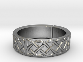 Celtic Knotwork Ring Small in Natural Silver