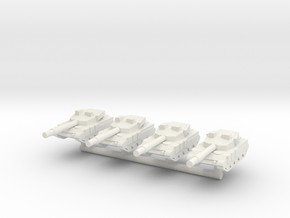 1/285 Al Zarrar Main Battle Tank (x4) in White Natural Versatile Plastic