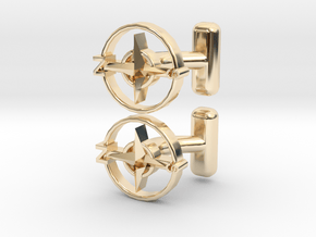 Compass Cufflinks, Part of the NEW Nautical Collec in 14K Yellow Gold