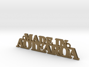 Made in AOTEAROA Pendant in Polished Bronze