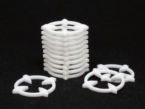 Crosshair Tokens (x12) in White Natural Versatile Plastic