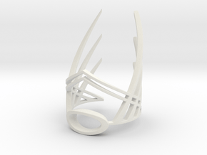 The Winged Crown (Bracelet) in White Natural Versatile Plastic