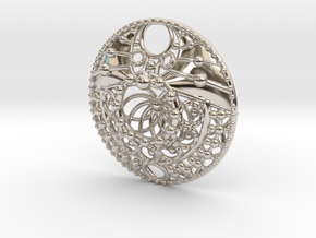 Mandala Pendant  in Platinum
