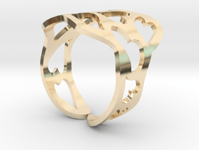 Ring of hearts  in 14K Yellow Gold