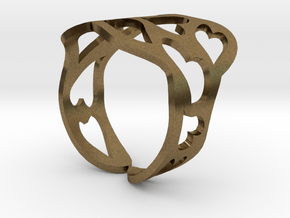 Ring of hearts  in Natural Bronze