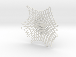 Radiolarian Bowl - 7"  in White Natural Versatile Plastic