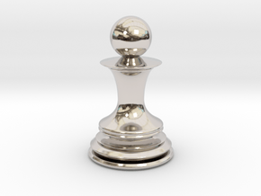 Chess Pawn in Platinum