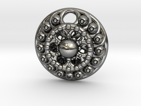 Mandala Pendant 4 in Polished Silver