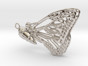 Butterfly Cocoon pendant in Platinum