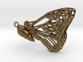 Butterfly Cocoon pendant in Natural Bronze