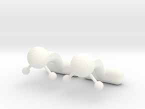H20 Molecule Cl in White Processed Versatile Plastic