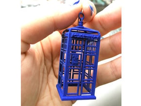 Police Box Ornament, Decoration, or even Necklace! in Blue Processed Versatile Plastic