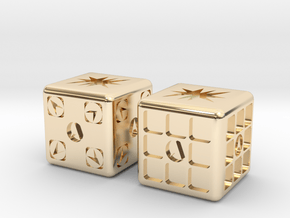 Test Printing Space Dice in 14K Yellow Gold