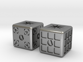 Test Printing Space Dice in Natural Silver