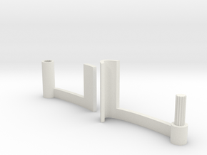 15° adjustable phone-stand for iPhone and Android in White Natural Versatile Plastic
