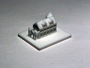 Miniature castle in White Natural Versatile Plastic