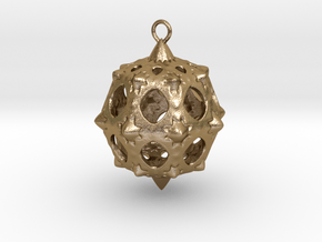 Christmas Bauble No.5 in Polished Gold Steel